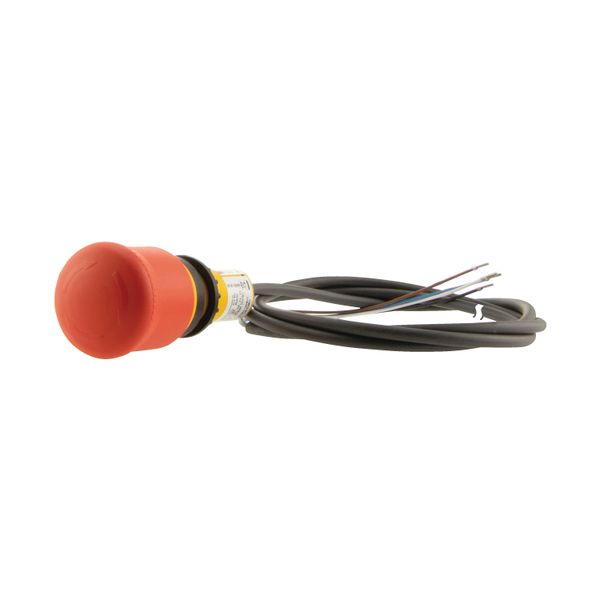 C22-PVT-K02-P65 Emergency stop/emergency switching off pushbutton, Mushroom-shaped, 38 mm, Turn-to-release function, 2 NC, Cable (black) with non-terminated end, 4 po image 12