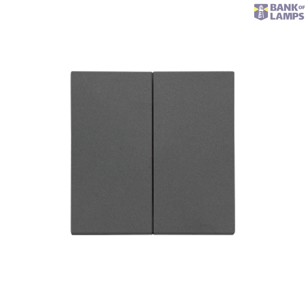 Double button for switches and push buttons, graphite mat image 1