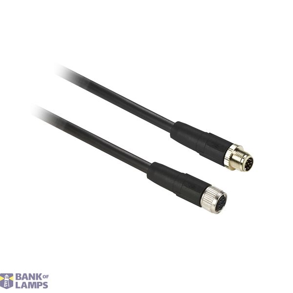Cable Jumper straight M12 8-pin Male, straight M12 8-pin Female, PUR c image 1