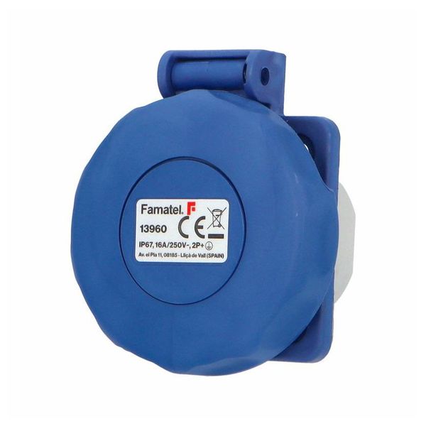 Built-in socket 13960 IP67 SCHUKO 250V/16A (with side protective contacts) image 1