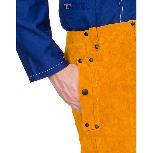 Short welding leather trousers Golden Brown ™ M image 2