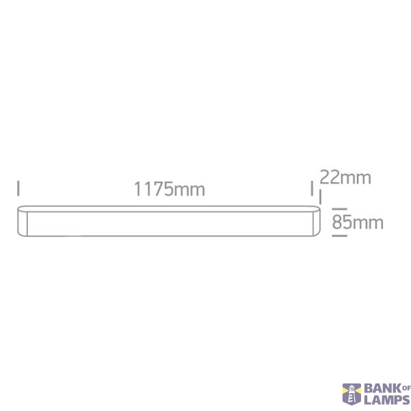 BLACK 40W DOWNLIGHT+UPLIGHT LED WW 1175mm 230V image 3