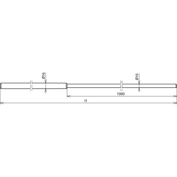 Air-termination rod D 16/10mm L 3500mm AlMgSi both ends chamfered image 2
