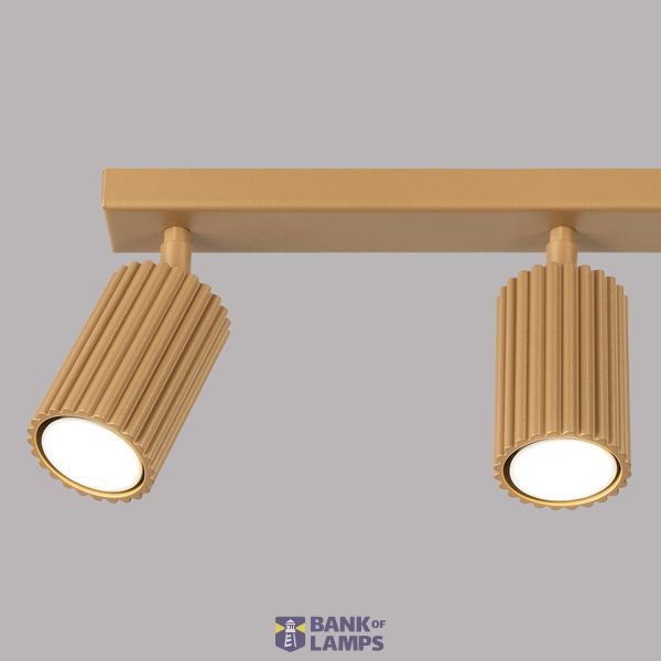 CEILING STRIP WITH THREE GOLDEN GU10 SPOTLIGHTS FROM THE CARBON SERIES image 11