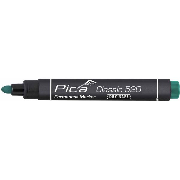 Pica 10 pcs 520/36 Permanent Marker 1-4mm round green image 4