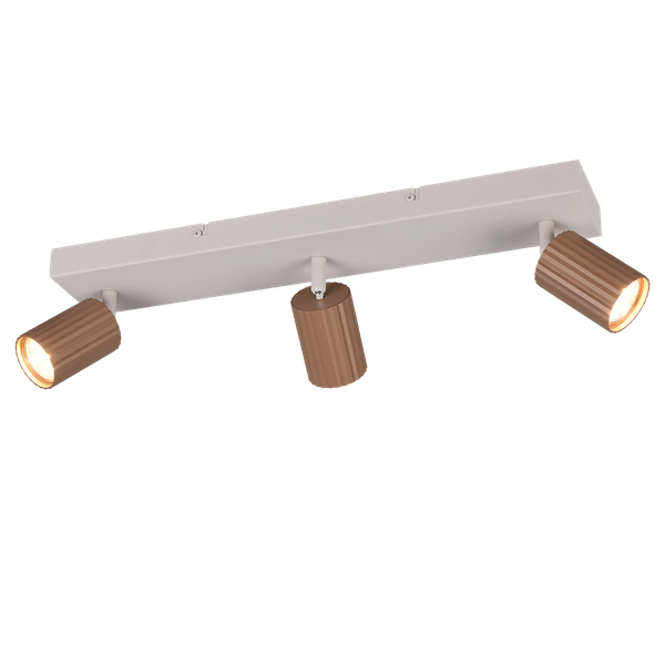 Soka spotlight 3-pc GU10 coffee/warm grey image 1