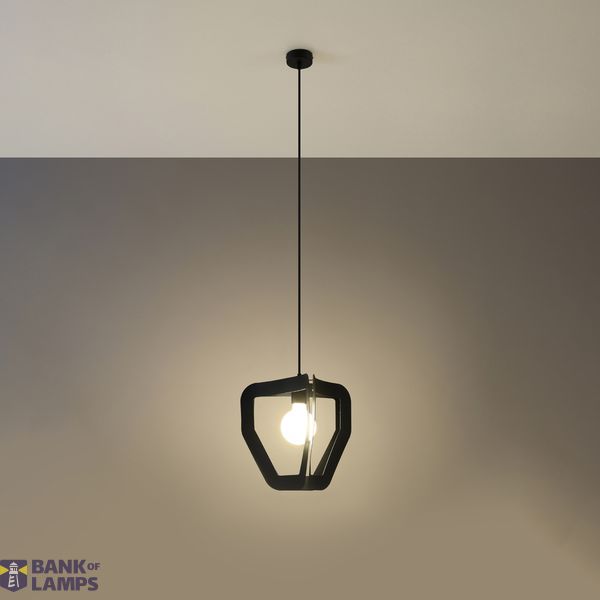 HANGING LAMP TRES BLACK E27 1X60W IP20 image 6