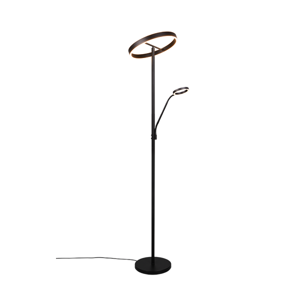 Willis LED floor lamp with reading light matt black image 1