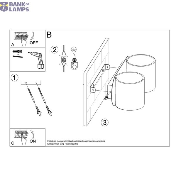 WALL LAMP ORBIS 2 BLACK G9 2X40W IP20 image 11