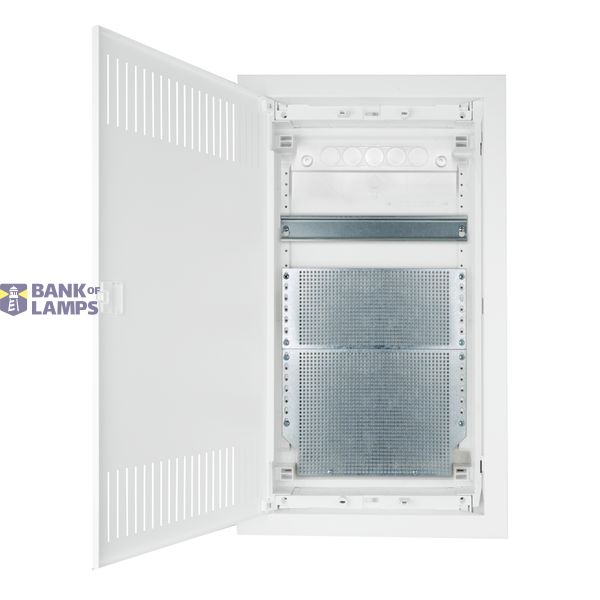 Flush-mounted media enclosure 3-rows - solid wall image 2