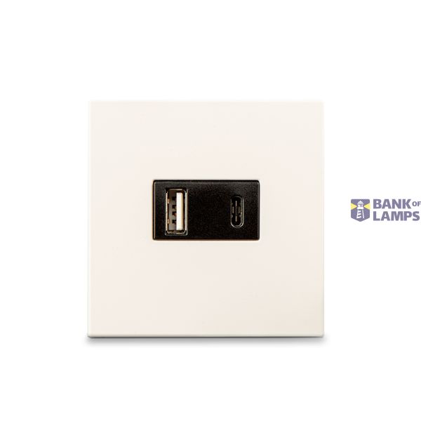 Transformer USB charger 3A(TypeA+C),white image 1