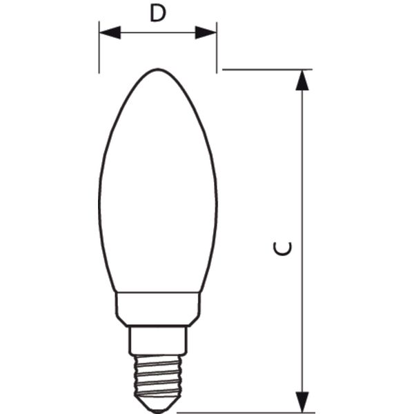 MAS VLE LEDCandleDT3.4-40W E14 927B35CLG image 2