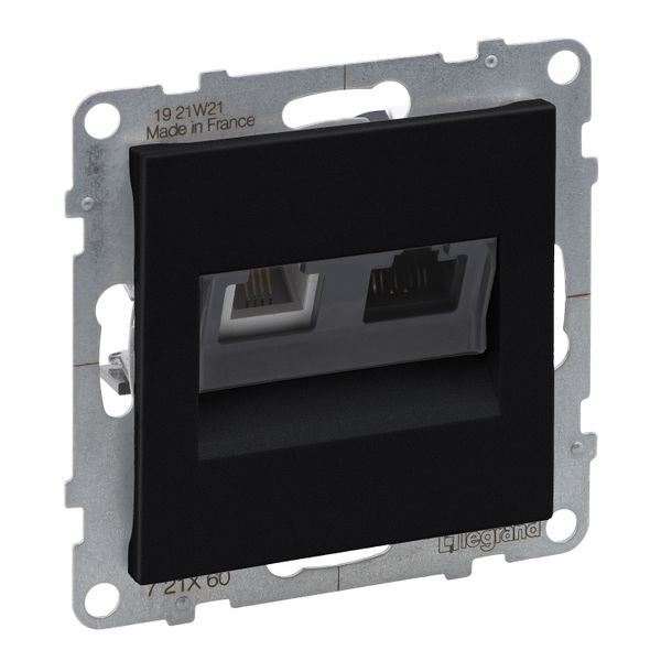 RJ11+RJ45 CAT6 UTP BLACK image 1