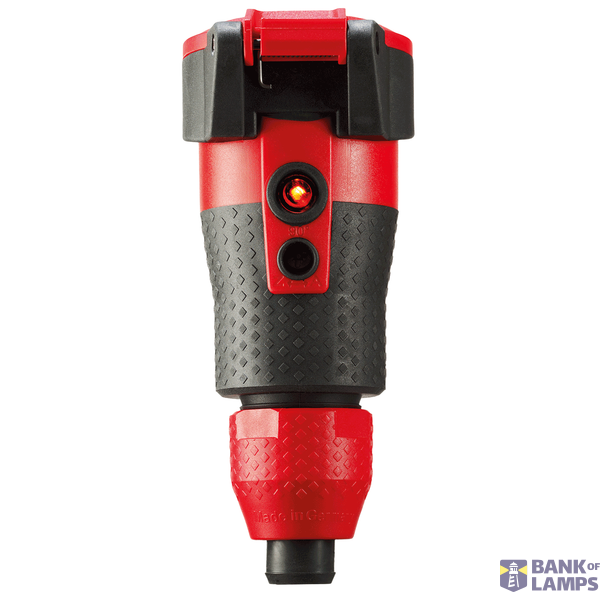 SCHUKO connector, red, 2C-Technology, voltage indicator, quick-release mechanism, IP54 image 1