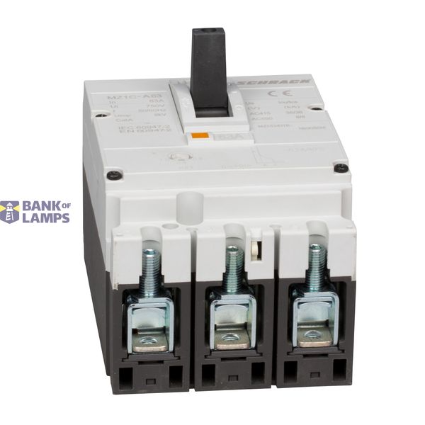 Moulded Case Circuit Breaker Type A, 3-pole, 36kA, 63A BT image 2