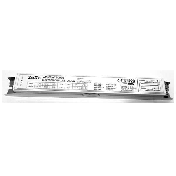 Drosele elektr. 2*36W Zext image 1