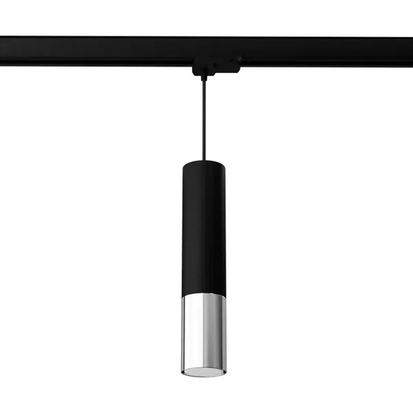 HANGING LAMP FOR 3-PHASE TRACK LOOPEZ BLACK/CHROME GU10 3000K 7W 510LM MYL.00008 image 1