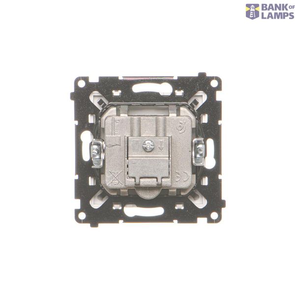 Double aerial socket type "F", Silver matt, metalic image 1