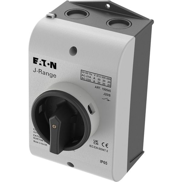J20/B Main switch, 20 A, surface mounting, 3 pole, STOP function, With black rotary handle and locking ring, Lockable in the 0 (Off) position image 7