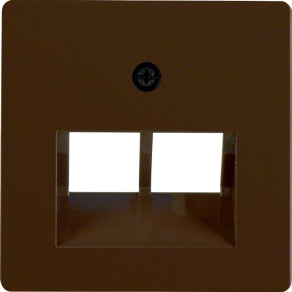 Double socket mask UAE data brown, glossy image 1