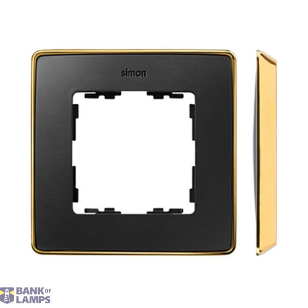 Single frame, Graphite, gold base image 1
