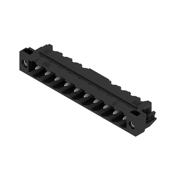 PCB plug-in connector, male header, Solder flange, THT/THR solder connection, 5.08 mm, Number of poles: 10, 90°, Solder pin length (l): 1.5 mm, tinned, black, Box image 1