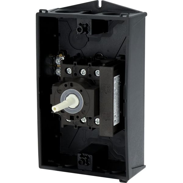 P1-32/I2/SVB-SW/HI11 Main switch, P1, 32 A, surface mounting, 3 pole, 1 N/O, 1 N/C, STOP function, With black rotary handle and locking ring, Lockable in the 0 (Off) posit image 26