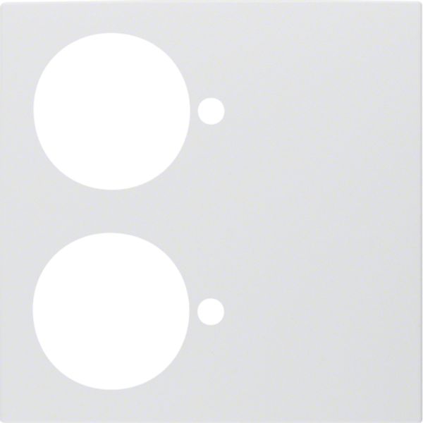 Central part for buttons for presence, call/presence, call mute, etc., Berker S.1/B.x, white, gloss image 1