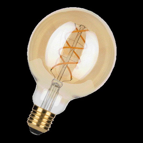 Spiraled Basic G95 E27 5W 2000K Gold DIM 240V image 2