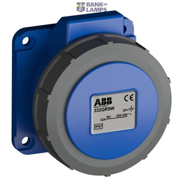 332QR9W Panel mounted socket image 1
