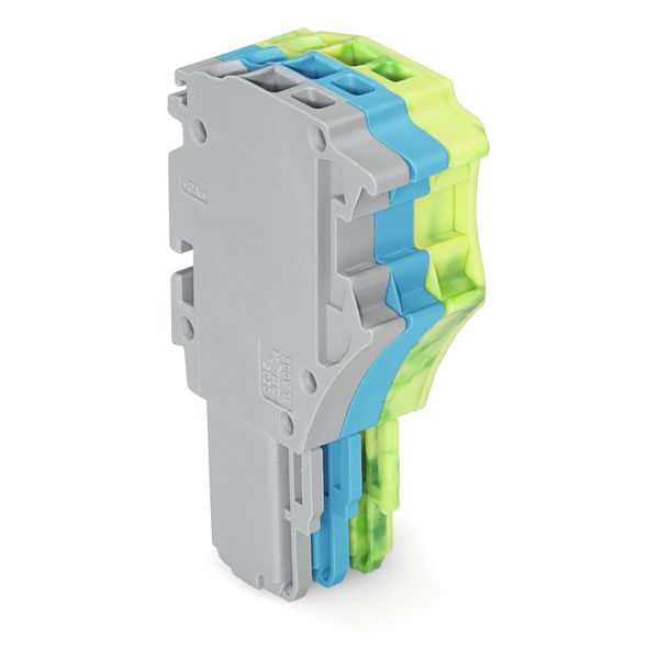 1-conductor female connector Push-in CAGE CLAMP® 1.5 mm² gray/blue/gre image 1