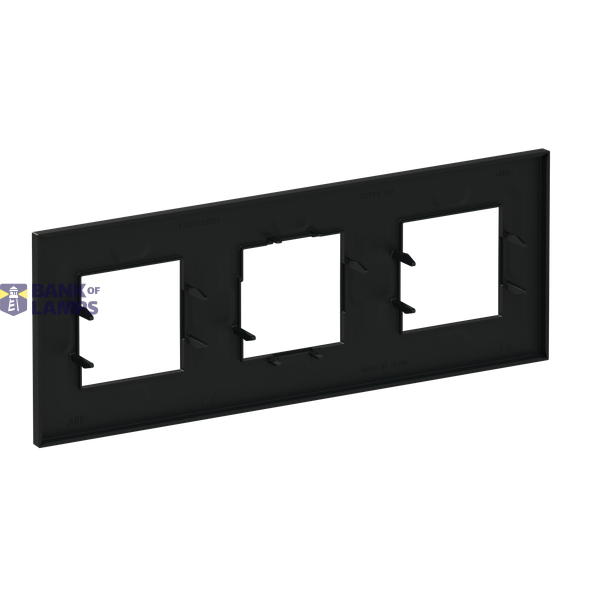Frame 3-gang / 2+2+2-modules - Niessen logo - S - Matt Black image 2