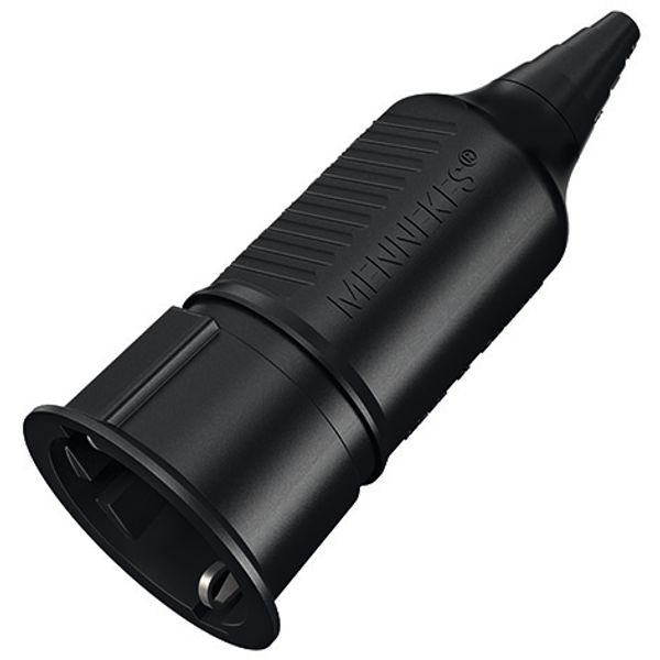 Koppelc 16A2P+A 230V IP20 SCHUKO zwart image 2