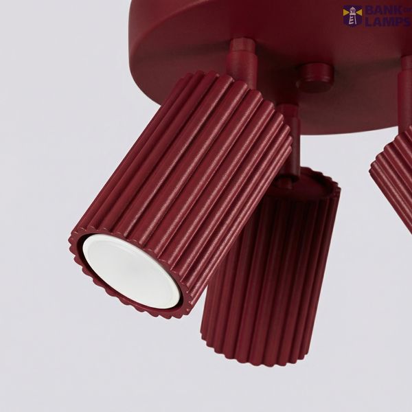Ceiling lamp KARBON 3P burgundy image 8