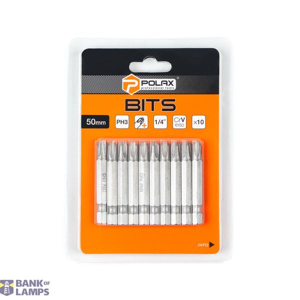 Bits，50mm，РH3 1/4" ，6150CRV (10 pcs) image 1