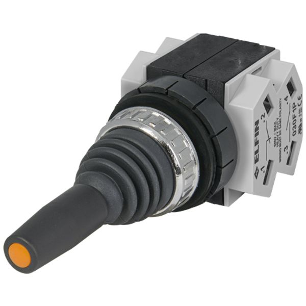 Joystick, 4-position, 3 Maintained, 1 Spring Return, 2 N.O.+2 N.C. image 1