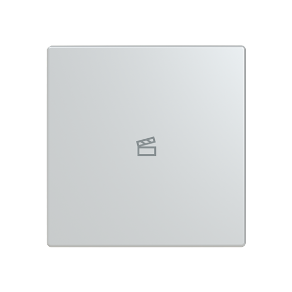free@home Cover plate with legend with Symbol scene aluminium silver - Platform 63 image 1