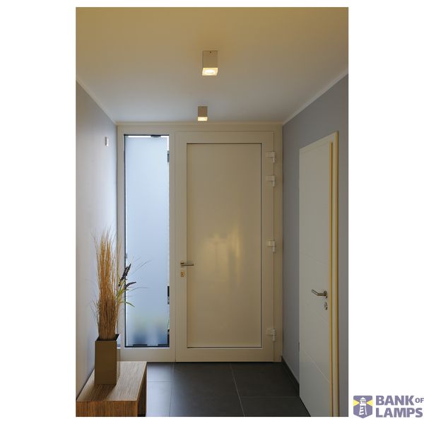 TIGLA SQUARE downlight, alu brushed, GU10, max. 50W, with frosted acrylic image 3