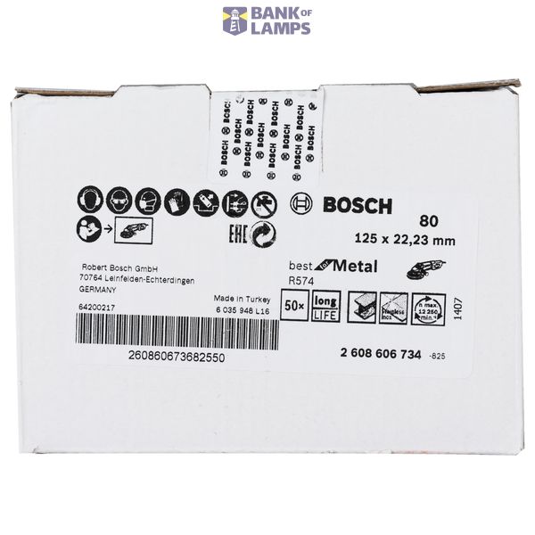 Fibre sanding disc R574, Best for Metal D= 125 mm; G= 80 image 2