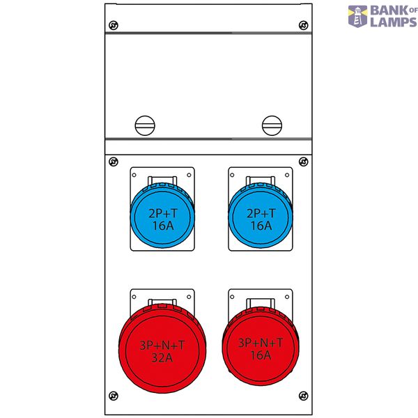 INLET 63A 3P 4W IP67 6h image 1