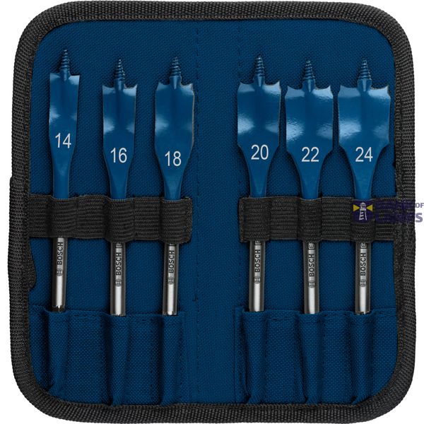 EXPERT Self Cut Speed Spade Drill Bit Set 14/16/18/2/22/24 mm 6-pc image 2