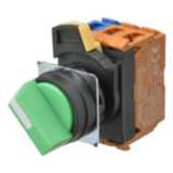 Selector A22NS Ã˜22, 3 position, NON-Lighted, bezel PLASTIC, AUTO RESET A2230589R image 2