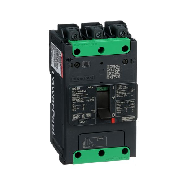MCCB 18KA 600Y/347V UL 45A 3P EVERLINK image 1