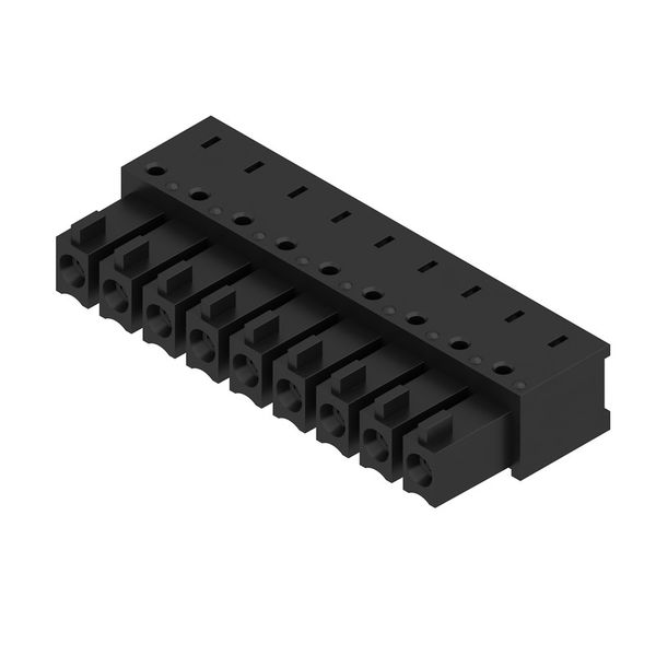 PCB plug-in connector, female header, closed side, THT/THR solder connection, 3.81 mm, Number of poles: 9, 90°, Solder pin length (l): 1.5 mm, tinned, black, Box image 2