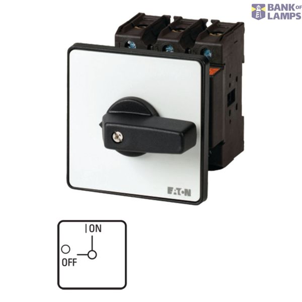 P3 On-off switch, 80 A,Flush mounting, 3 pole, Form E, Black, Short th image 7