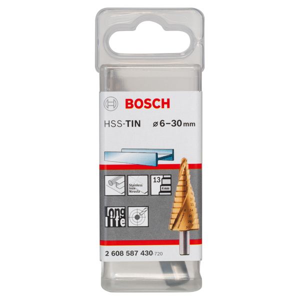Step drill bit HSS-TiN 6 - 30 mm, 10,0 mm, 93,5 mm 1 pcs. image 2