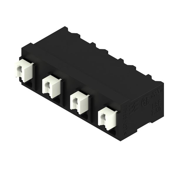 Printed circuit board terminals, 7.50 mm, Number of poles: 4, 90°, Solder pin length (l): 1.5 mm, black, PUSH IN with actuator, Clamping range, max. : 1.5 mm², Tube image 4