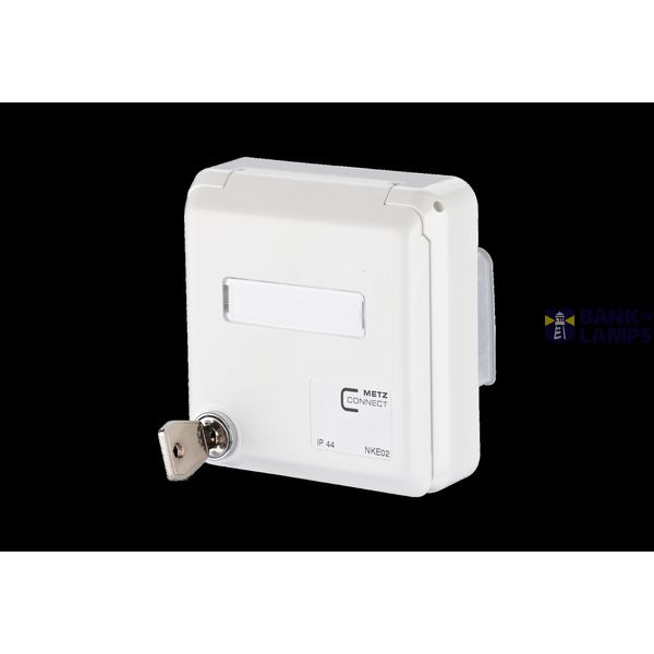 E-DAT modul IP44SG flush mounted housing pure white unequipped image 2