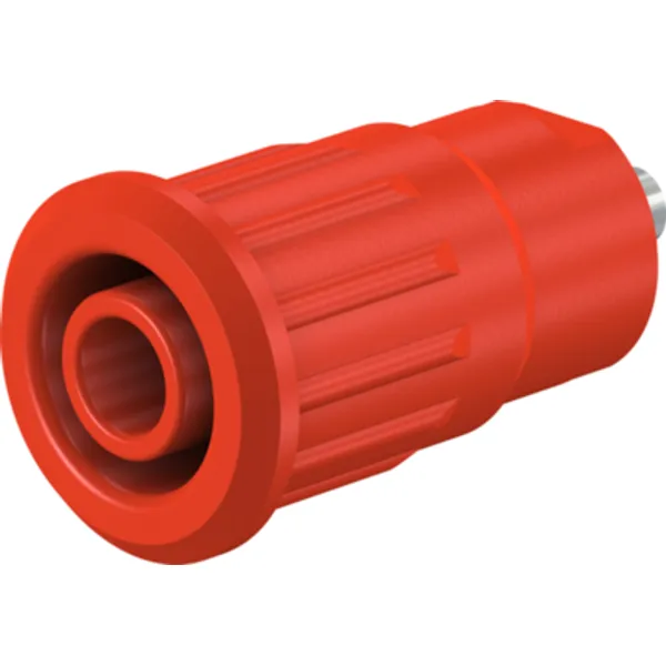 4 mm socket, solder connection, mounting Ø 12.2 mm, CAT III, CAT IV, red, 49.7091-22 image 1