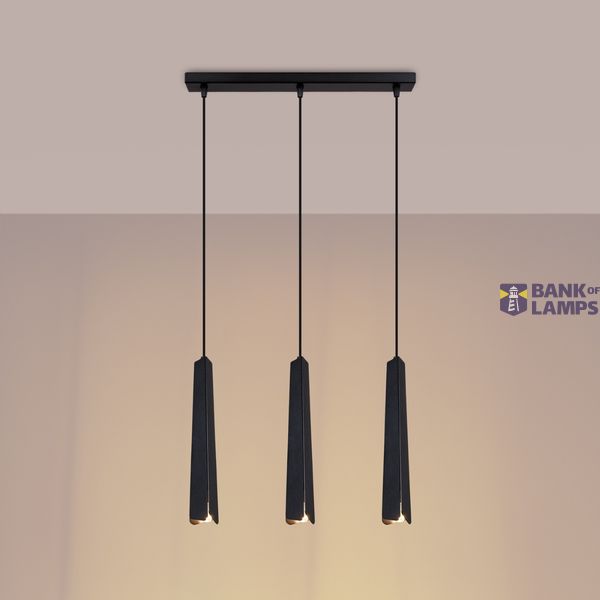 Pendant lamp PRYSM 3L black image 12